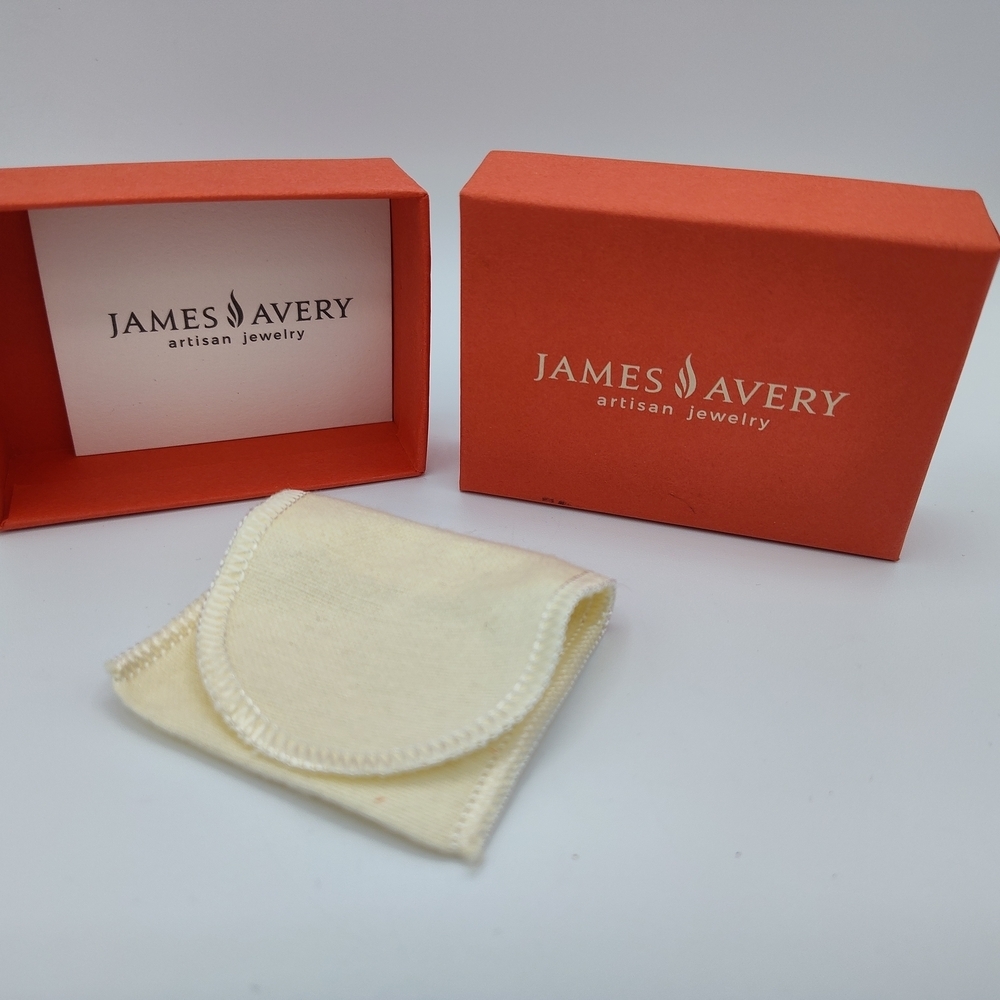 James Avery Orange and Cream Jewelry Accessorie Box Dust Bags